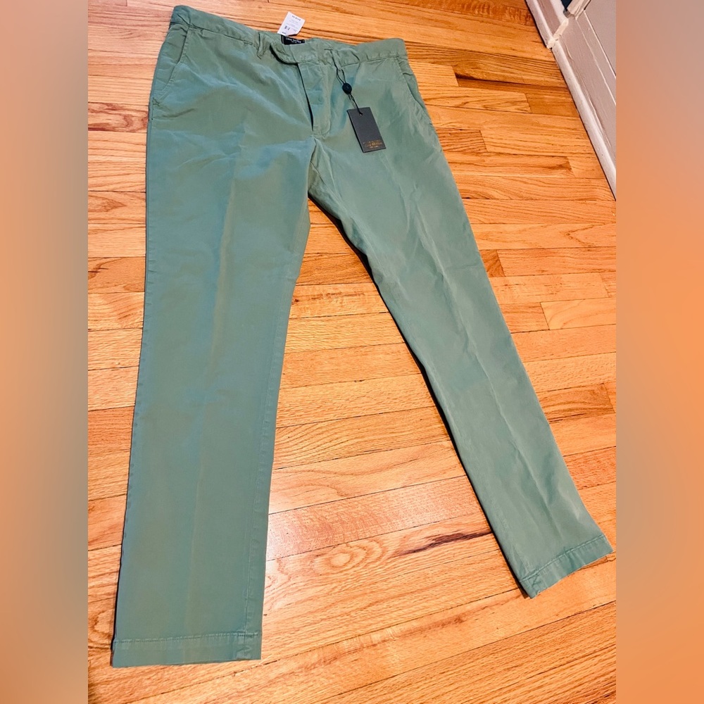 Todd Snyder Tab Front Chino Skinny, 36x32, Cactus (green), New With Tags